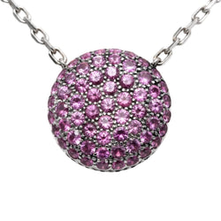 Collier Pendentif BOUCHERON "Tentation Macaron" en or blanc, saphir et améthyste - Castafiore