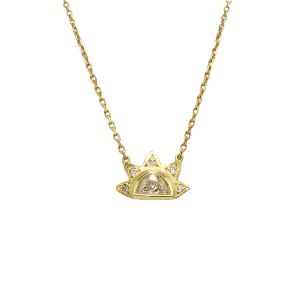 Collier Pendentif BROOKE GREGSON "Sunbeam" en or jaune et diamants - Castafiore