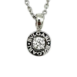 Collier Pendentif BULGARI "Bvlgari-Bvlgari" en or blanc et diamant - Castafiore