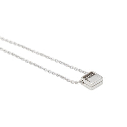 Collier Pendentif carré en or blanc et diamant - Castafiore