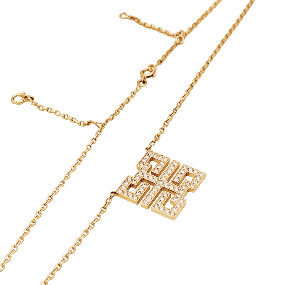 Collier Pendentif CARTIER "Baiser du Dragon" en or jaune et diamants - Castafiore