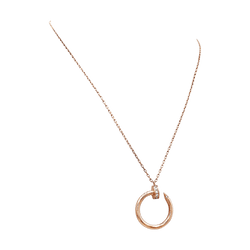 Collier Pendentif CARTIER "Juste un Clou" en or rose et diamants - Castafiore