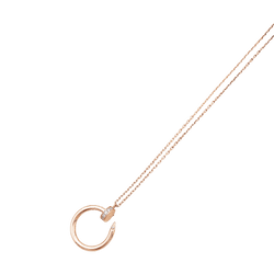 Collier Pendentif CARTIER "Juste un Clou" en or rose et diamants - Castafiore