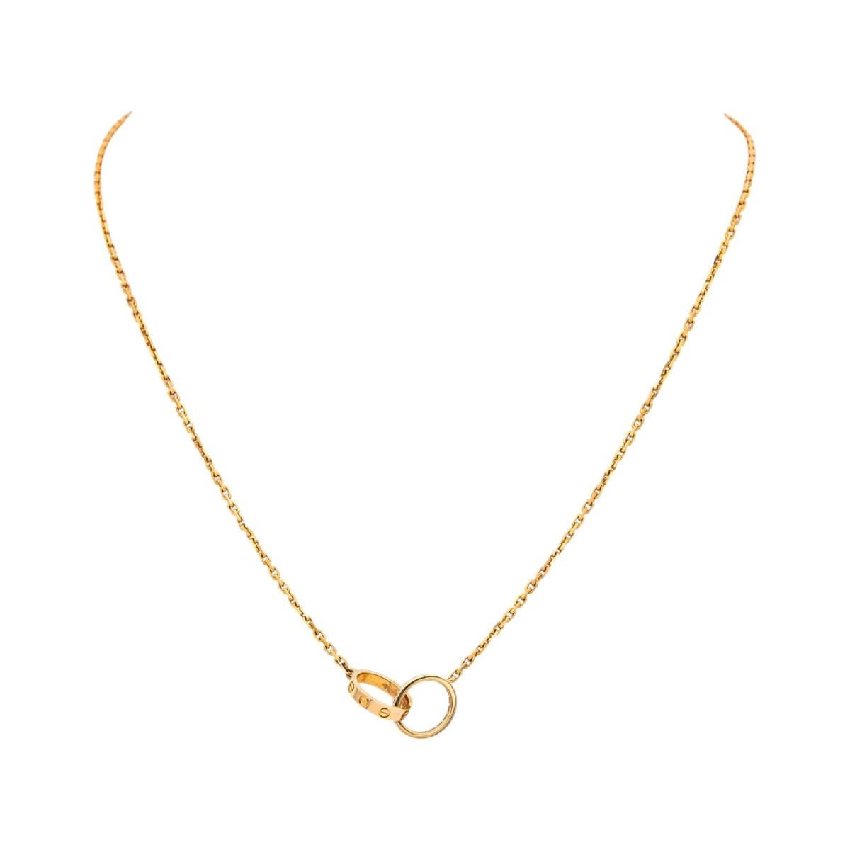 Collier Pendentif CARTIER "Love" en or rose et diamants - Castafiore