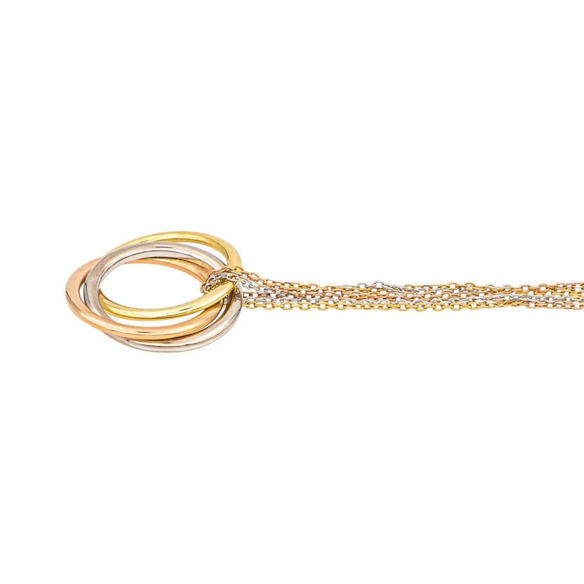 Collier Pendentif CARTIER "Trinity" en or jaune, or blanc, or rose et diamants - Castafiore