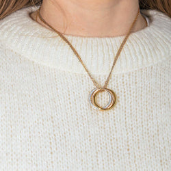 Collier Pendentif CARTIER "Trinity" en or jaune, or blanc, or rose et diamants - Castafiore