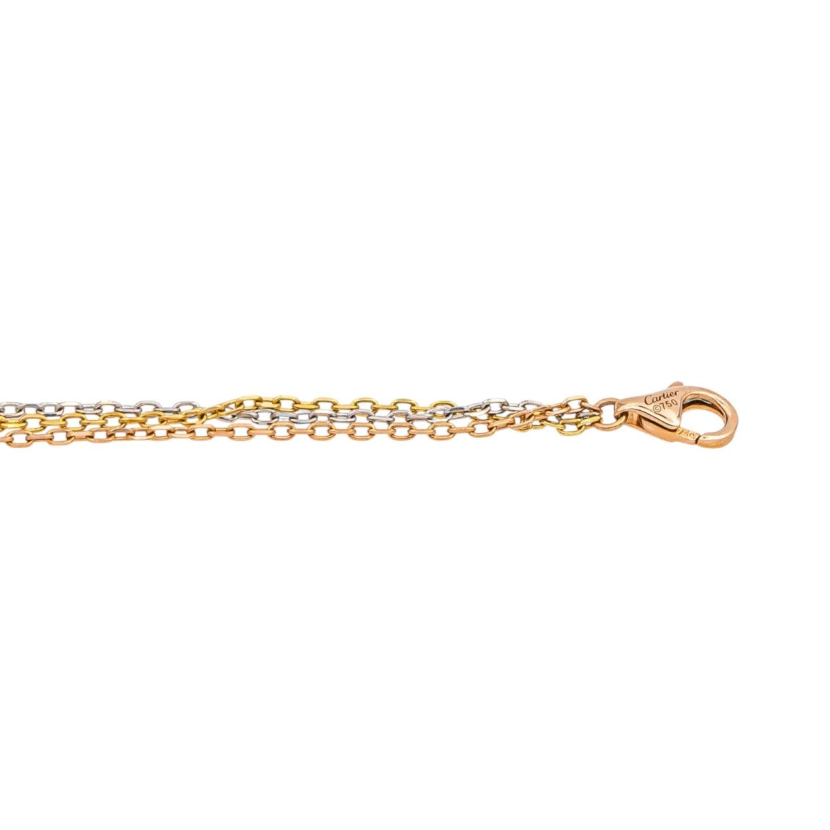 Collier Pendentif CARTIER "Trinity" en or rose et diamants - Castafiore