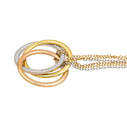 Collier Pendentif CARTIER "Trinity" en or rose et diamants - Castafiore
