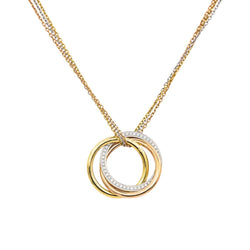 Collier Pendentif CARTIER "Trinity" en or rose et diamants - Castafiore