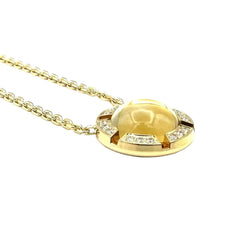 Collier Pendentif CHAUMET "Class one croisiére" en or jaune, citrine et diamants - Castafiore