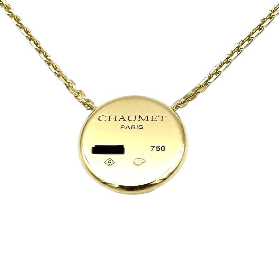 Collier Pendentif CHAUMET "Class one croisiére" en or jaune, citrine et diamants - Castafiore