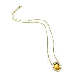 Collier Pendentif CHAUMET "Class one croisiére" en or jaune, citrine et diamants - Castafiore