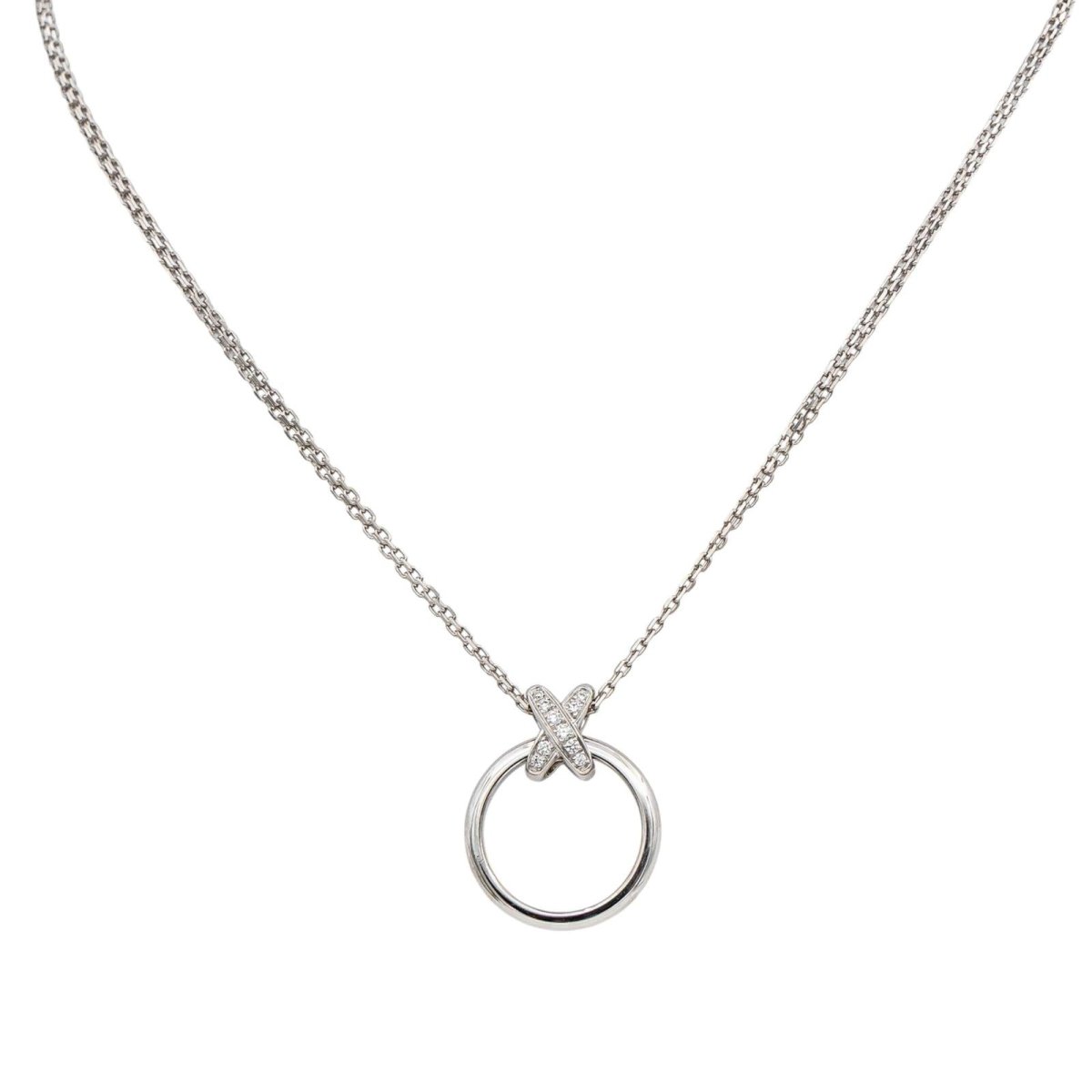 Collier Pendentif CHAUMET "Liens" en or blanc et diamants - Castafiore