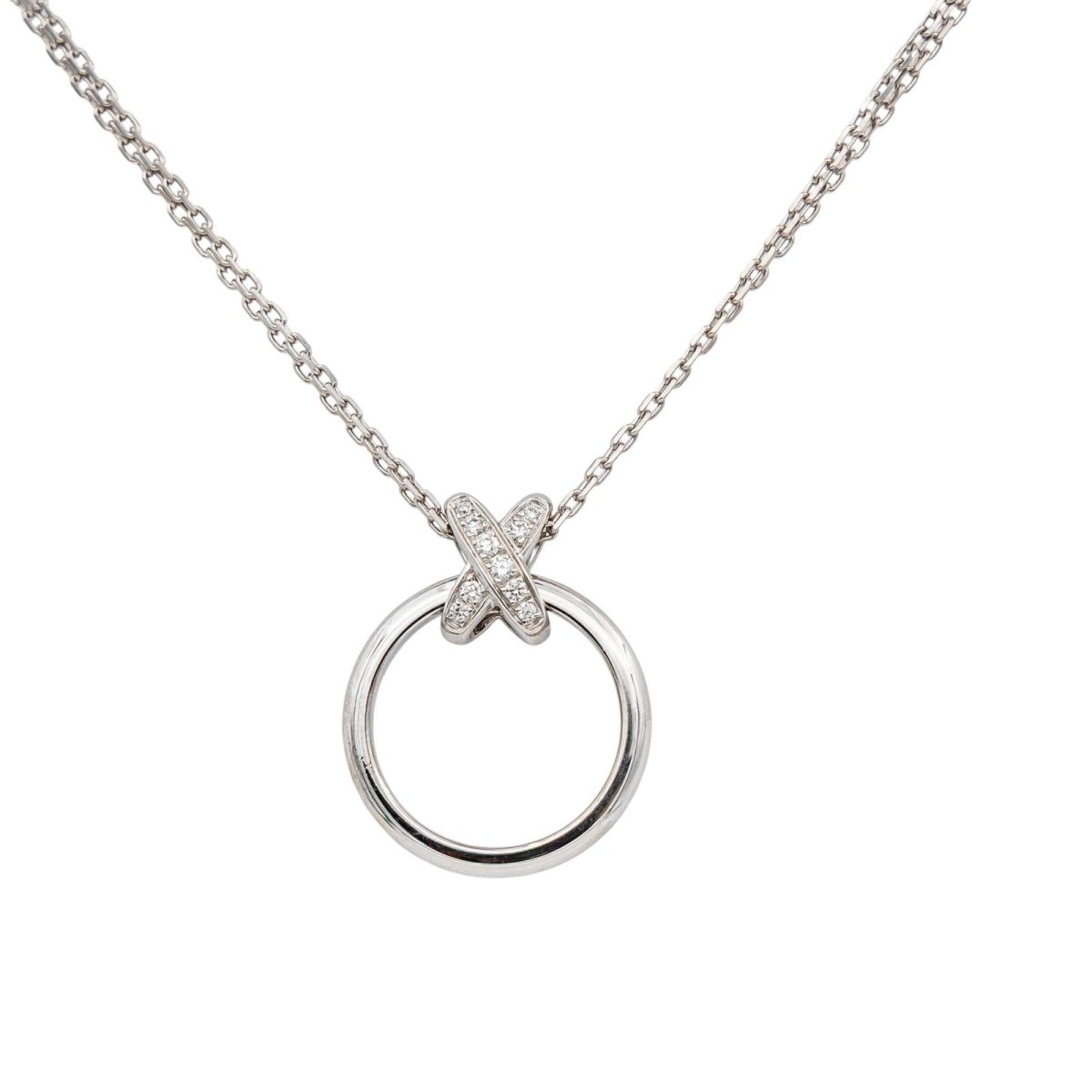 Collier Pendentif CHAUMET "Liens" en or blanc et diamants - Castafiore