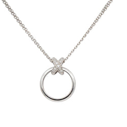 Collier Pendentif CHAUMET "Liens" en or blanc et diamants - Castafiore