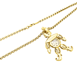 Collier Pendentif CHOPARD "Happy Clown" en or jaune, saphir, émeraude, rubis et diamants - Castafiore