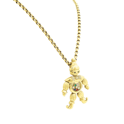 Collier Pendentif CHOPARD "Happy Clown" en or jaune, saphir, émeraude, rubis et diamants - Castafiore