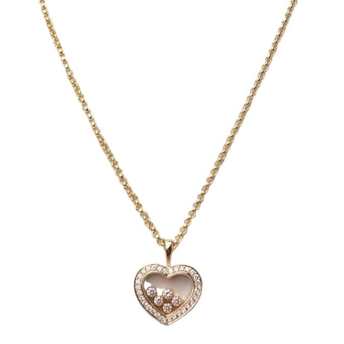 Collier Pendentif CHOPARD "Happy Diamonds" en or jaune et diamants - Castafiore