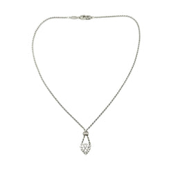 Collier Pendentif DAMIANI en or blanc et diamants - Castafiore