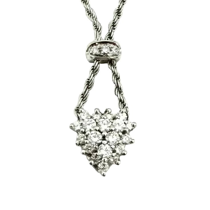 Collier Pendentif DAMIANI en or blanc et diamants - Castafiore