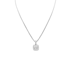 Collier Pendentif DAVID YURMAN "Petite Albion" en argent, topaze et diamants - Castafiore