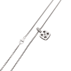 Collier Pendentif DAVID YURMAN "Petite Albion" en argent, topaze et diamants - Castafiore