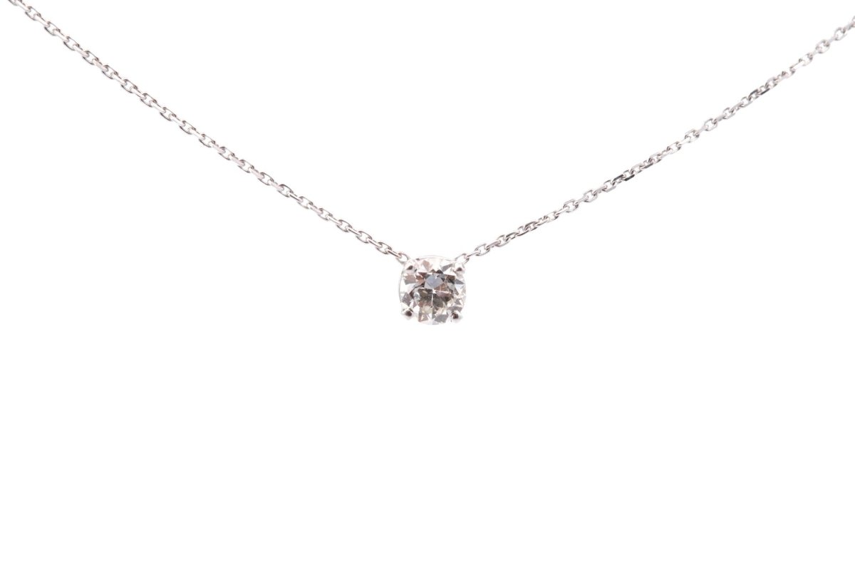 Collier pendentif diamant en or blanc - Castafiore
