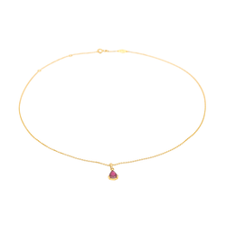 Collier Pendentif DIDIER GUÉRIN en or jaune et rubis - Castafiore