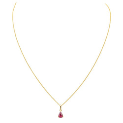 Collier Pendentif DIDIER GUÉRIN en or jaune et rubis - Castafiore