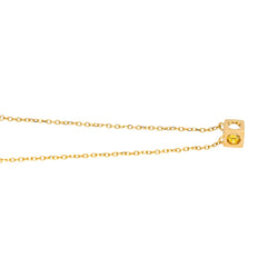 Collier Pendentif DINH VAN "Cube" en or jaune et saphir - Castafiore