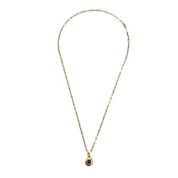 Collier Pendentif DINH VAN "Menottes R10" en or jaune et lapis lazuli - Castafiore