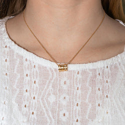 Collier Pendentif DINH VAN "Pulse" en or jaune et diamants - Castafiore