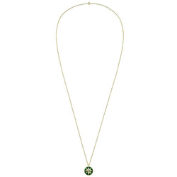 Collier Pendentif DIOR "Rose des Vents" MM en or jaune, malachite et diamant - Castafiore