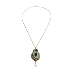 Collier Pendentif en argent, vermeil, émail, grenat et perle - Castafiore