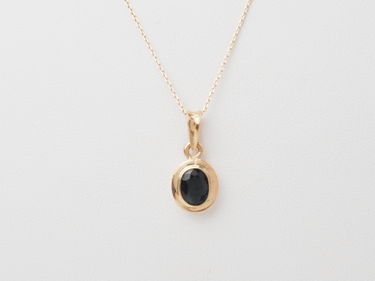 Collier Pendentif en jaune et saphir - Castafiore