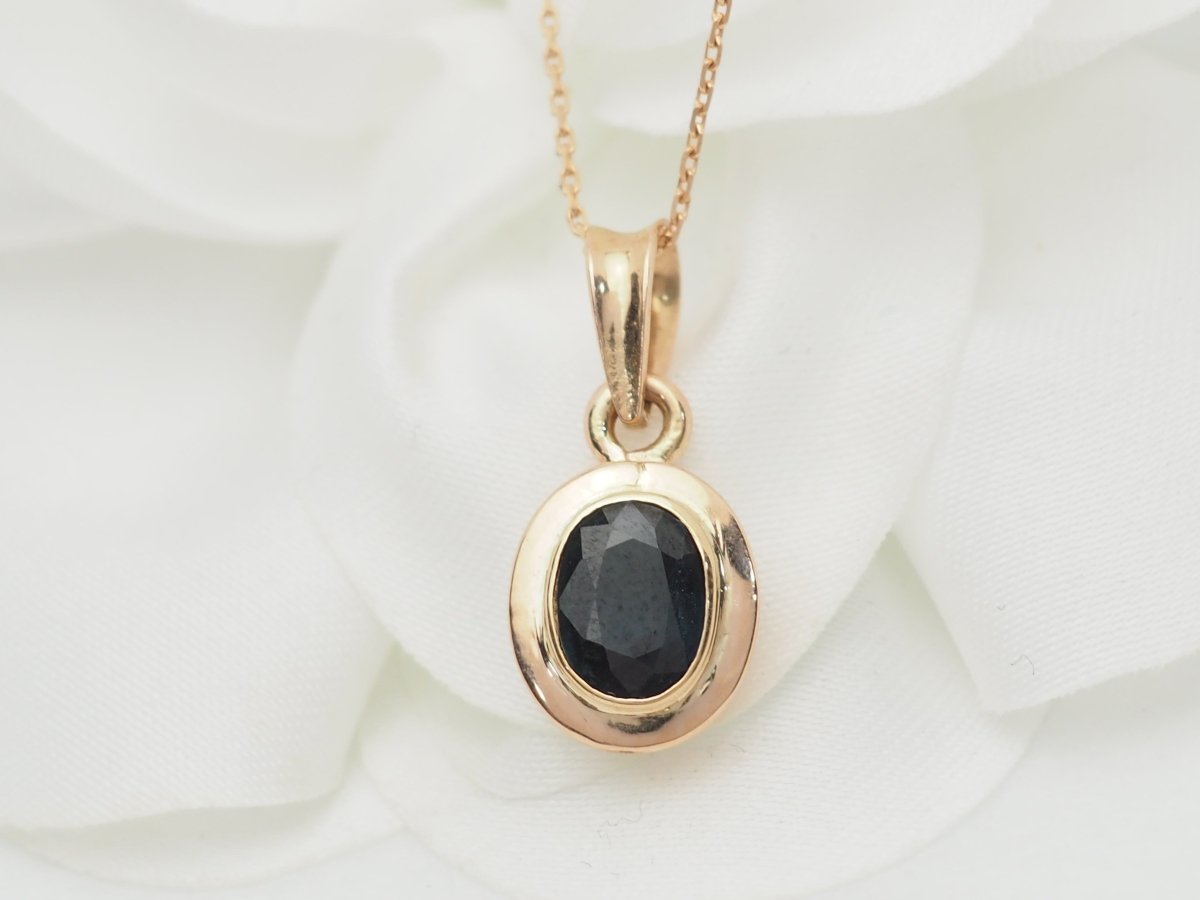 Collier Pendentif en jaune et saphir - Castafiore