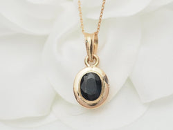 Collier Pendentif en jaune et saphir - Castafiore