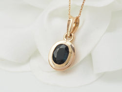 Collier Pendentif en jaune et saphir - Castafiore