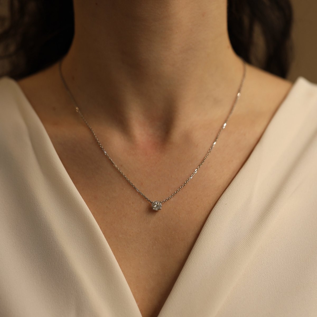 Collier pendentif en or 18 carats et diamant - Castafiore