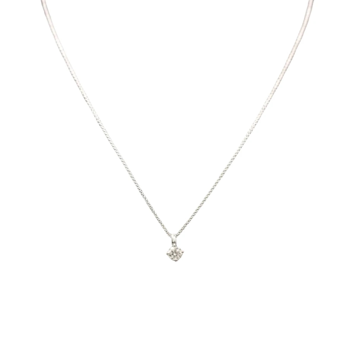 Collier Pendentif en or blanc, argent et diamant - Castafiore