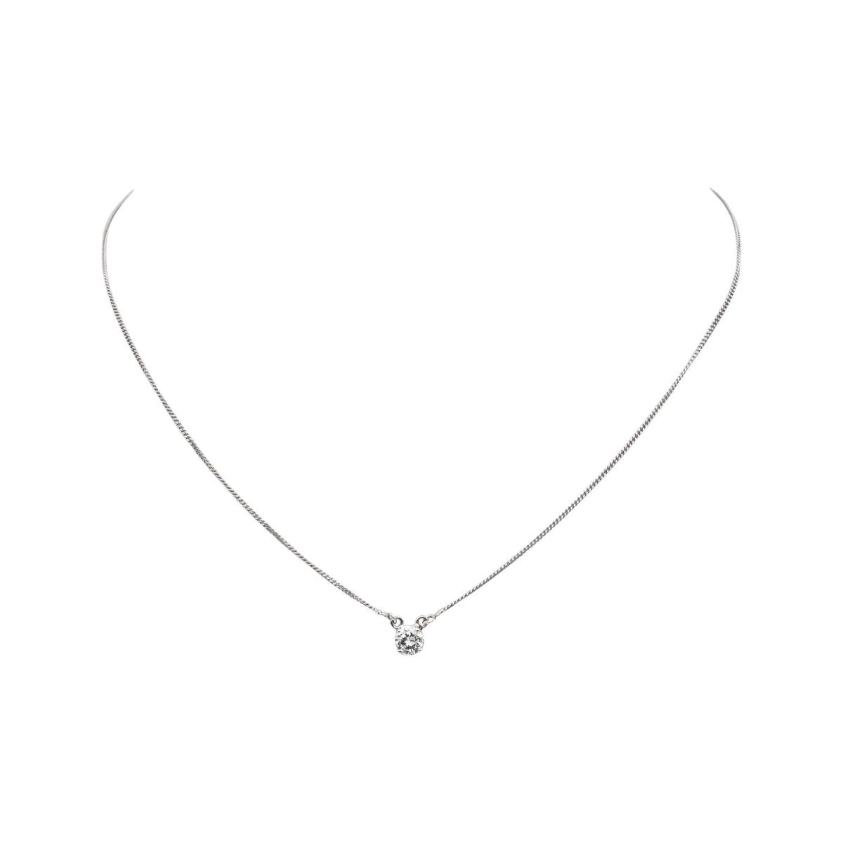 Collier Pendentif en or blanc et diamant - Castafiore