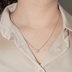Collier Pendentif en or blanc et diamant - Castafiore