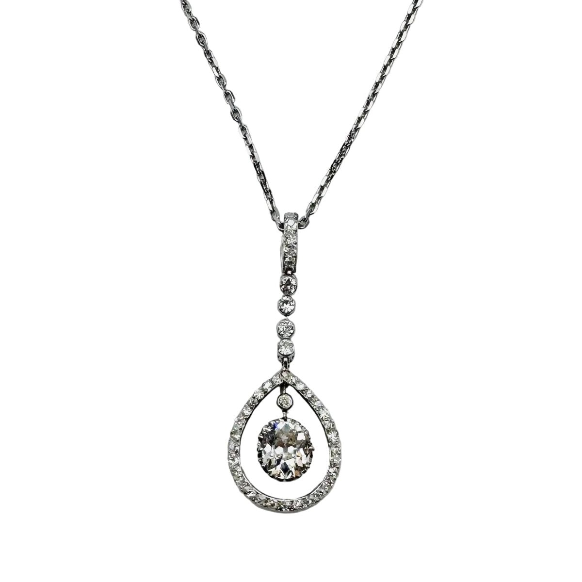 Collier Pendentif en or blanc et diamants - Castafiore