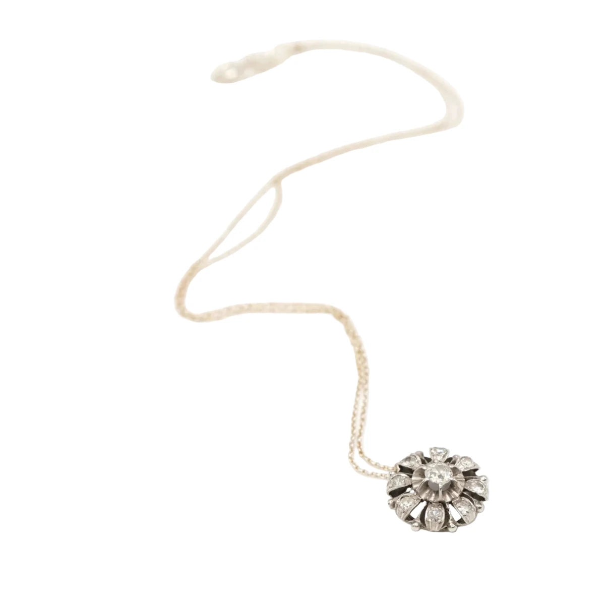 Collier Pendentif en or blanc et diamants - Castafiore