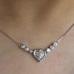 Collier Pendentif en or blanc et diamants - Castafiore