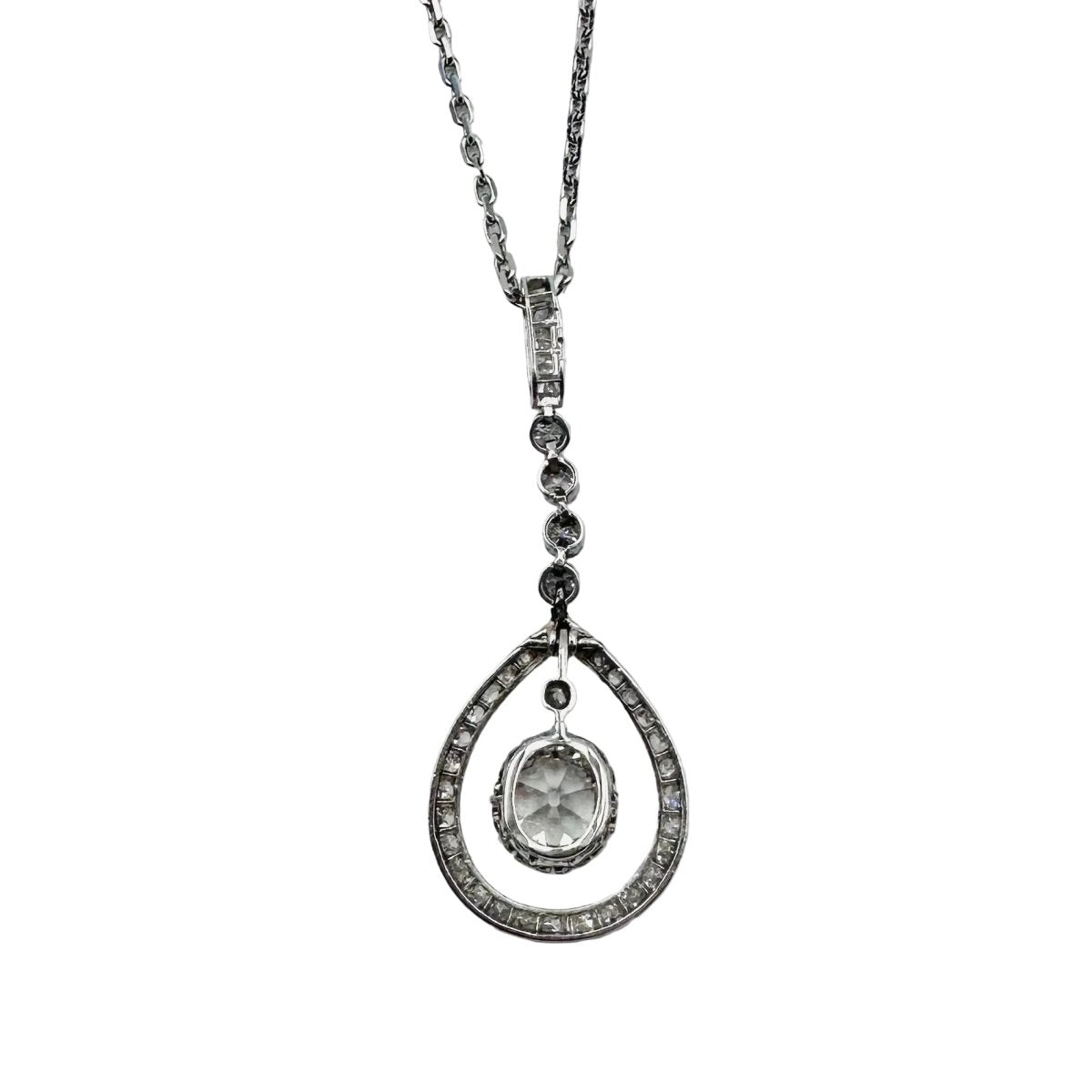 Collier Pendentif en or blanc et diamants - Castafiore