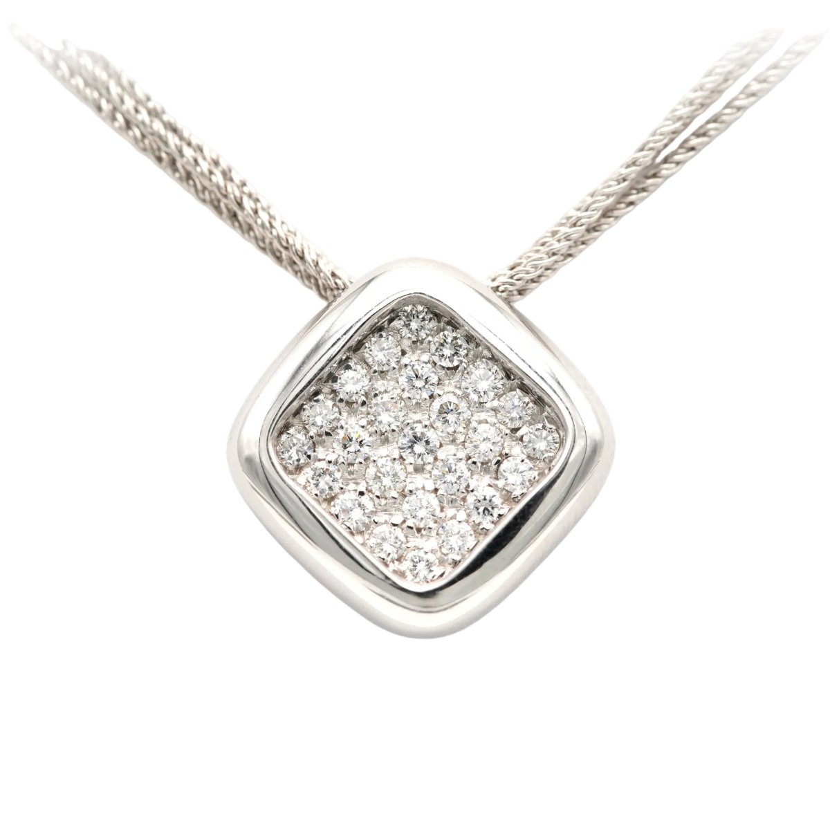 Collier Pendentif en or blanc et diamants - Castafiore
