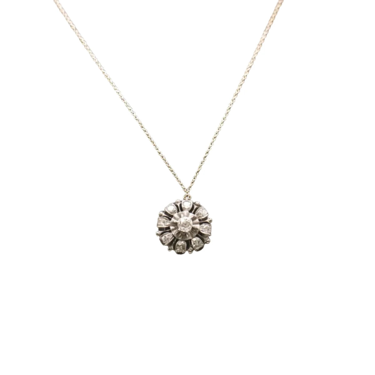 Collier Pendentif en or blanc et diamants - Castafiore