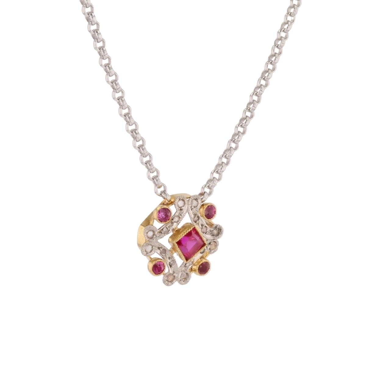 Collier Pendentif en or blanc et diamants - Castafiore