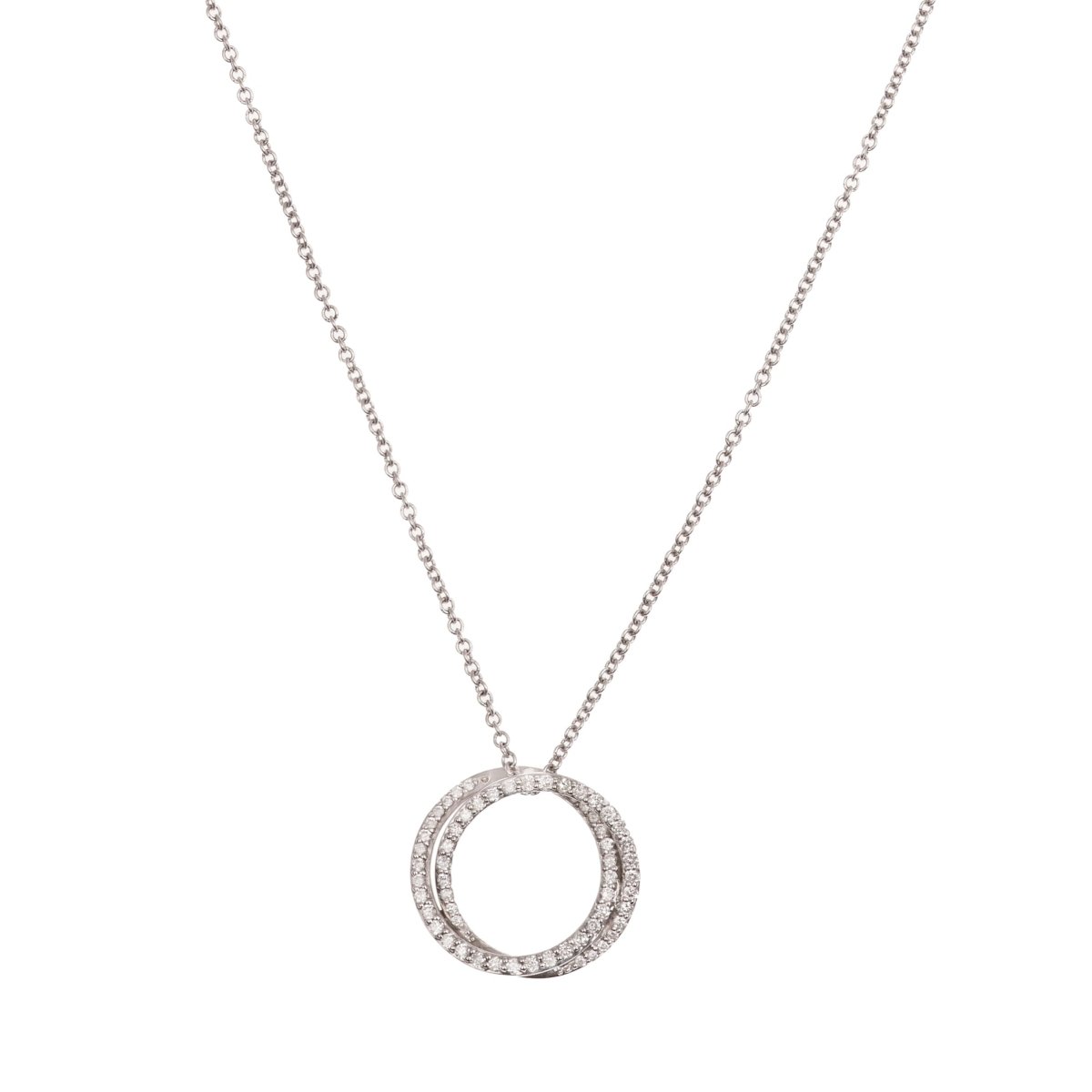 Collier Pendentif en or blanc et diamants